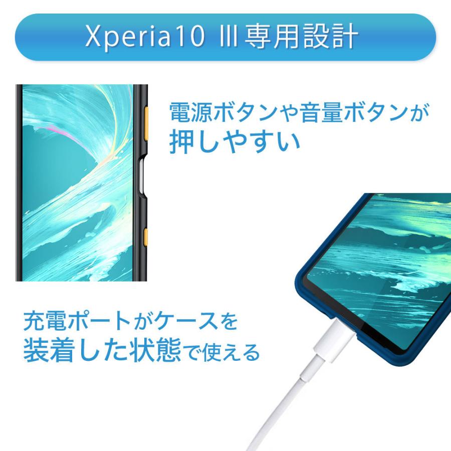 Xperia 10 III SO-52B SOG04 ケース カラーボタン 耐衝撃 カバー 米軍MIL規格 エクスペリア｜hyplus｜12