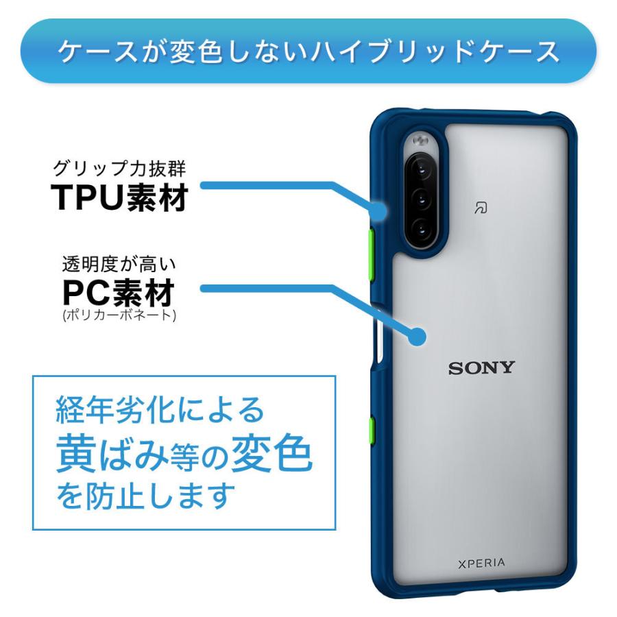 Xperia 10 III SO-52B SOG04 ケース カラーボタン 耐衝撃 カバー 米軍MIL規格 エクスペリア｜hyplus｜04