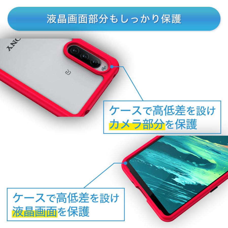 Xperia 10 III SO-52B SOG04 ケース カラーボタン 耐衝撃 カバー 米軍MIL規格 エクスペリア | Hy+ | 08