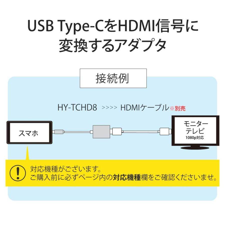 Hy+ Type-C to HDMI 変換アダプター HY-TCHD8 4K映像対応(Xperia5ii Xperia1ii AQUOS R5G arrows 5G Galaxy S20 5G/S20+/S10/S10+対応) | Hy+ | 01