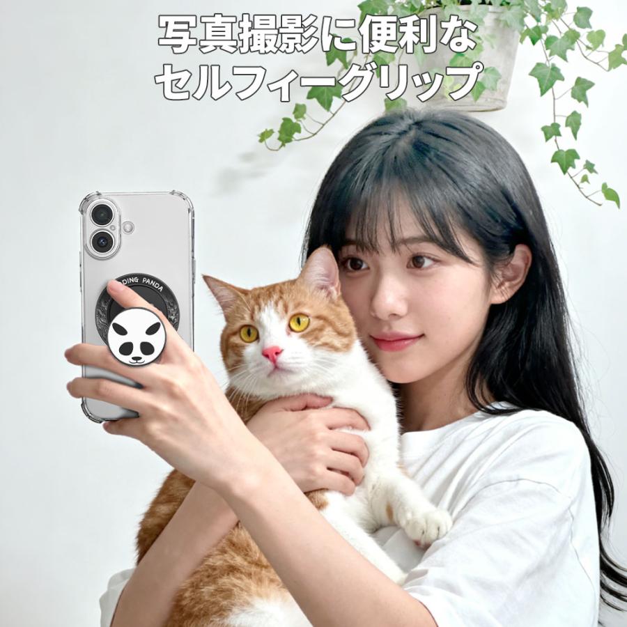Hy+ MagSafe リング パンダデザイン スマホリング 両面マグネット式 スタンド機能付き iPhone Android 対応 薄型 軽量 メタル素材 magsafe車載ホルダー対応 | Hy+ | 03