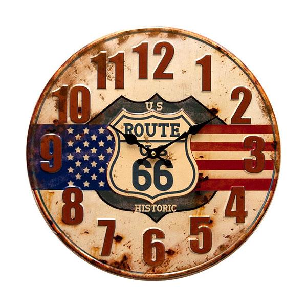 時計 おしゃれ アンティーク エンボスクロック デザインウォールクロック アンティーク デザイナーズクロック 壁掛け 掛け時計 カフェ 店舗 US Route66 |  | 02