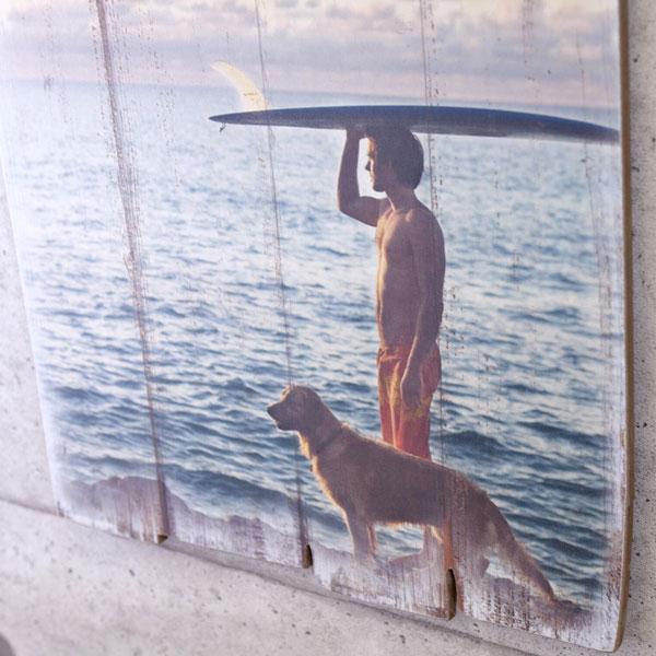 木製看板 アートパネル 海 ポスター ウッドボード インテリア ビーチ サーフィン アメリカン雑貨 おしゃれ SURFING TOGETHER｜hypnos｜02
