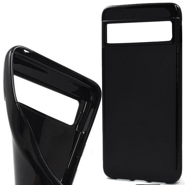 Google Pixel 8 ケース カラー ソフトケース ピクセル8 TPU ソフト ストラップホール レンズ保護 耐衝撃 スリム グーグルピクセル スマホケース ブラック | 