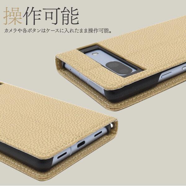 Google Pixel 7a 手帳 ケース グーグルピクセル カラーレザー手帳型ケース スマホケース シンプル 耐衝撃 シュリンクレザー調 シンプル おしゃれ |  | 03