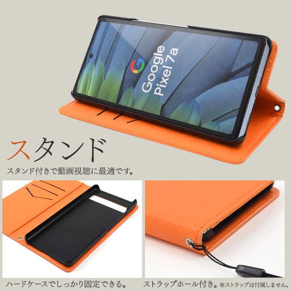Google Pixel 7a 手帳 ケース グーグルピクセル カラーレザー手帳型ケース スマホケース シンプル 耐衝撃 シュリンクレザー調 シンプル おしゃれ |  | 04