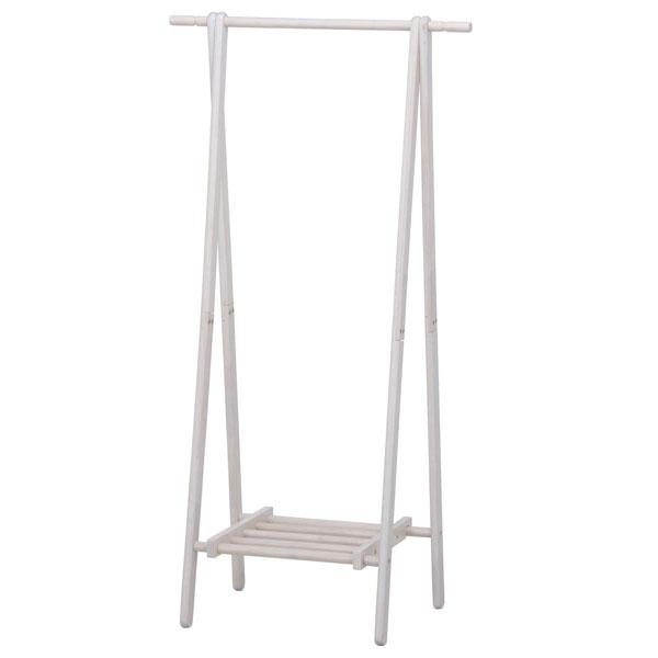 ハンガーラック 木製 おしゃれ スリム コートハンガー 北欧 こども コート掛け 鞄置き 衣類収納 ラック ホワイト 白 リビング収納 ワードローブ 可愛い |  | 01