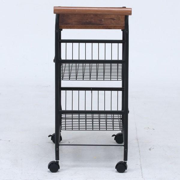 キッチンラック キッチンワゴン ウッドキッチンワゴン キャスター付き 調味料ストッカー 野菜ストッカー | 不二貿易 | 02