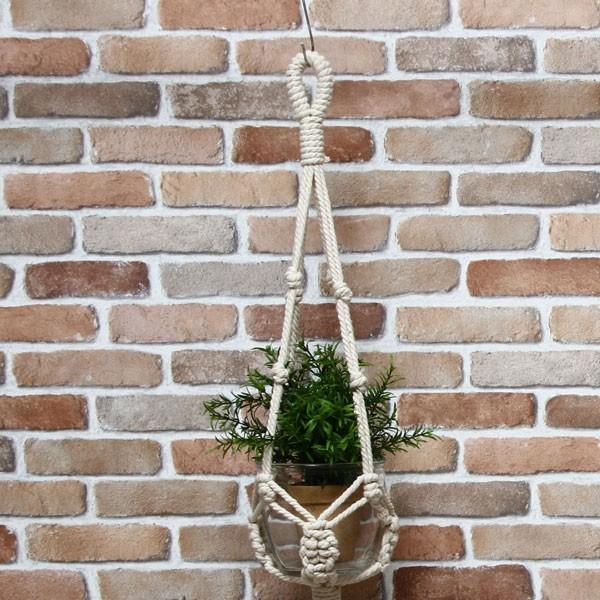 ハンギングガラスポット 綿縄 ハンギング プラント プランター 花台 鉢置き ディスプレイ 吊り下げ |  | 02