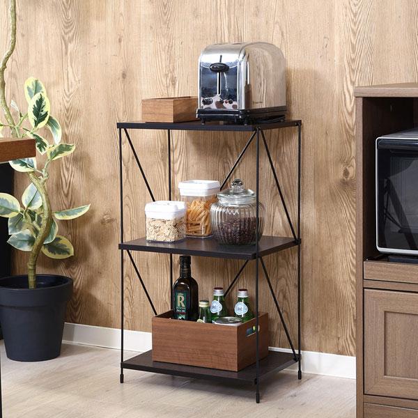 棚 ラック 3段 北欧 ディスプレイ キッチン収納 40幅 収納ラック 収納棚 おしゃれ スリム オープンラック リビング 収納ラック オープンラック フリーラック | 不二貿易