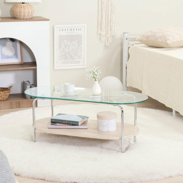 ガラスセンターテーブル ガラステーブル カフェテーブル リビングテーブル ローテーブル コレクションテーブル ガラストップ おしゃれ インテリア | 