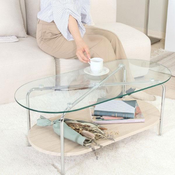 ガラスセンターテーブル ガラステーブル カフェテーブル リビングテーブル ローテーブル コレクションテーブル ガラストップ おしゃれ インテリア |  | 01