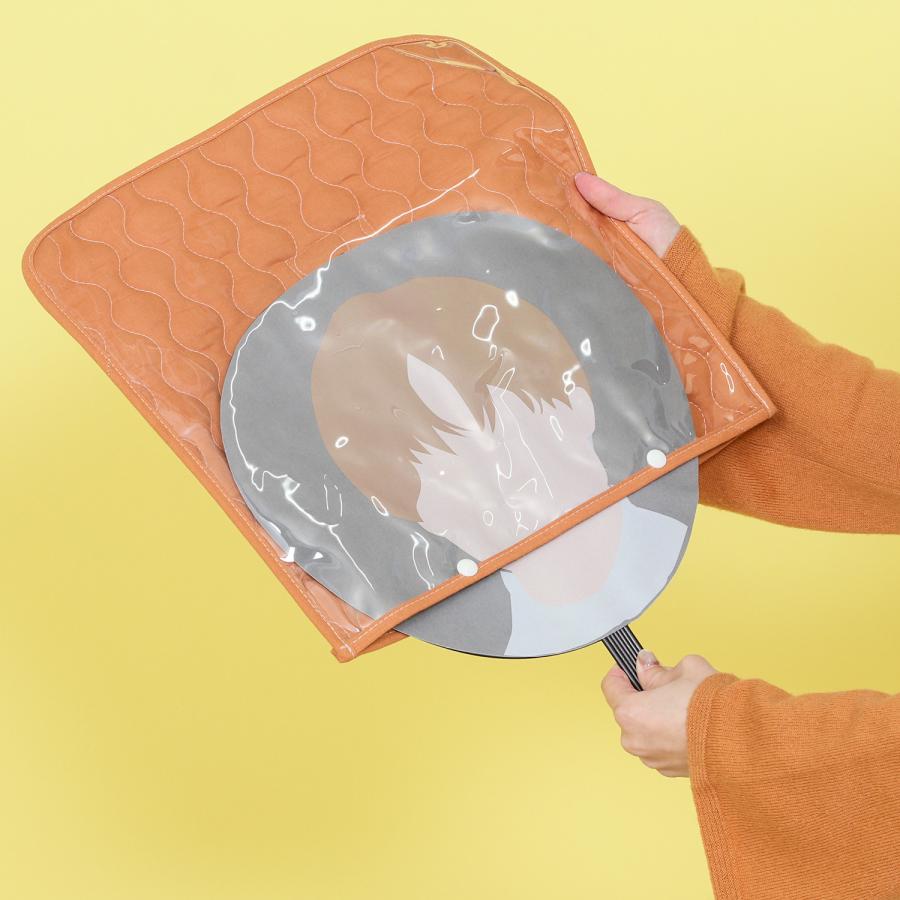 推し活 うちわケース オレンジ ウチワケース うちわカバー カバー ヲタク 推し活 推し オタ活 グッズ 透明 クリア うちわ ケース 推し色 アクスタ プレゼント | 不二貿易 | 02