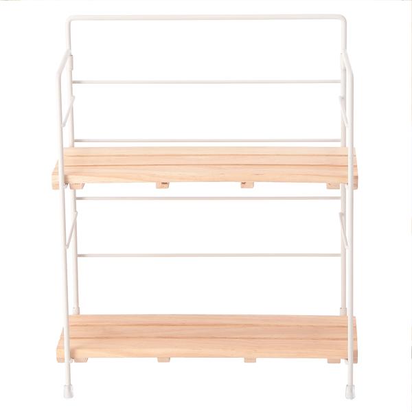 棚 ラック 2段 北欧 ディスプレイ キッチン収納 収納ラック おしゃれ スリム オープンラック 折り畳み 収納ラック フリーラック ホワイト インテリア |  | 02