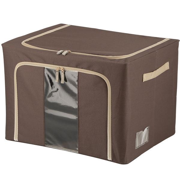 収納ケース 収納ボックス 蓋つき 畳める 収納 ブラウン 積み重ね 収納ボックス   蓋付 フタ付き ジッパー 付き | 