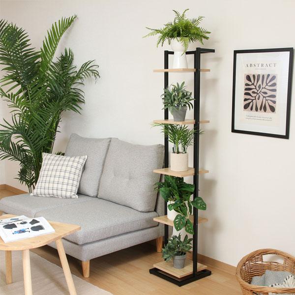 ディスプレイラック 棚 シェルフ キャビネット 本棚 おしゃれ 北欧 プランタースタンド スリム ディスプレイスタンド 5段 オープンラック 収納棚 リビング | 