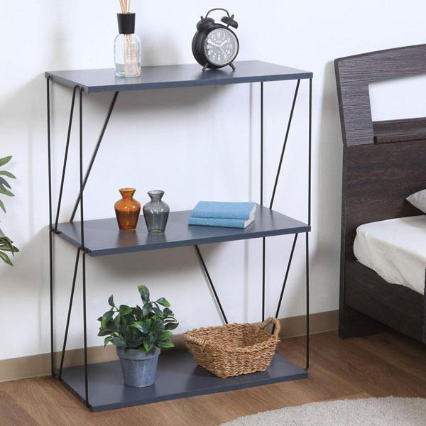 ワイヤーラック 3段 ディスプレイラック 簡単組立て オープンラック シェルフ ラック 棚 収納 ディスプレイ サイドボード おしゃれ A4サイズ | 