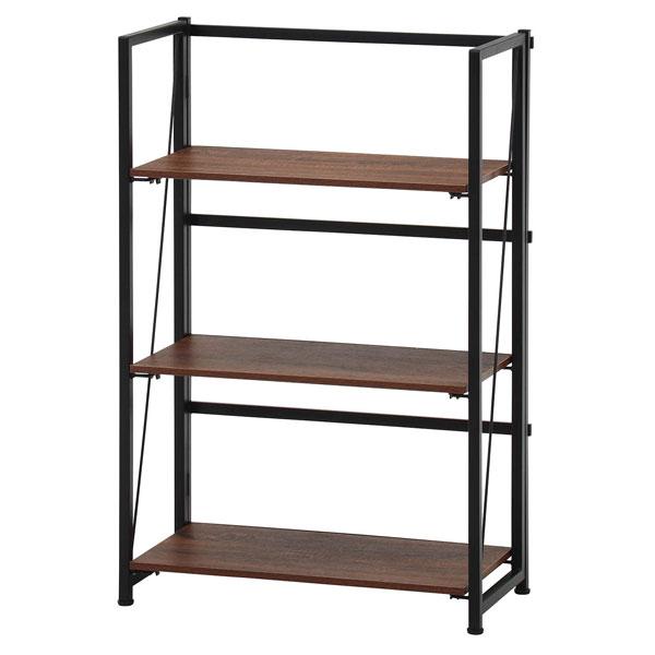 折りたたみシェルフ シェルフラック 3段 北欧 収納ラック 収納棚 おしゃれ オープンラック ラック リビング フリーラック |  | 02