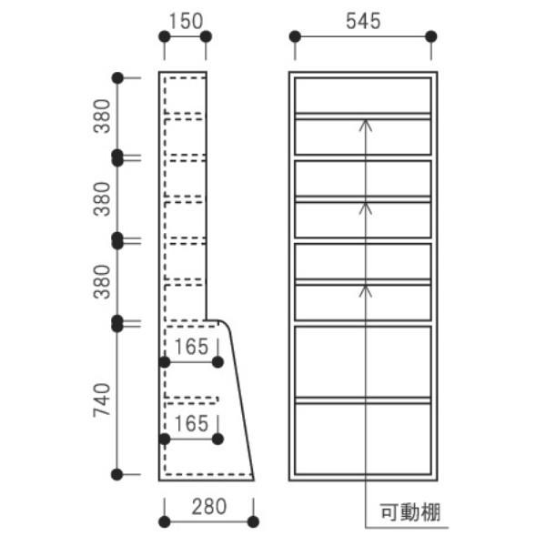 書庫 マガジンラック 本棚 書棚 60 収納 棚 ラック ブラウン 幅60 高さ200 |  | 01