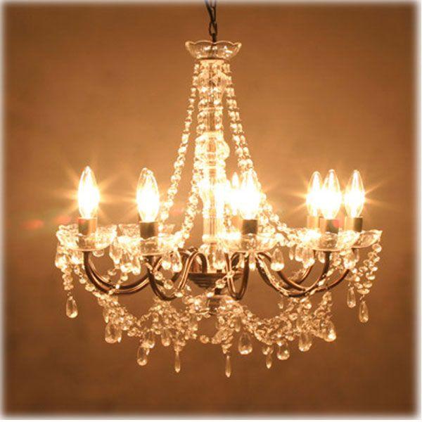 ゴールド シャンデリア 6灯 ガラスシェードナショナル照明器具