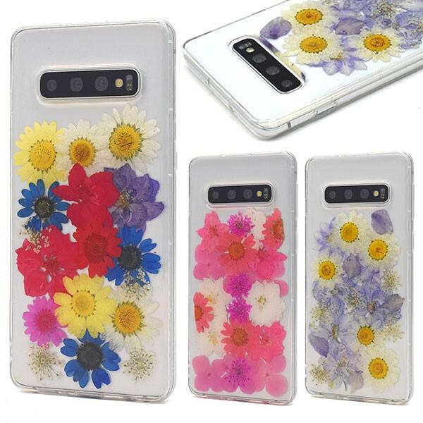 Galaxy S10 SC-03L 押し花ケース 本物のお花を使用 Samsung Galaxy S10 SCV41 シンプル クリアケース 保護 カバー ギャラクシーケース かわいい おしゃれ｜hypnos