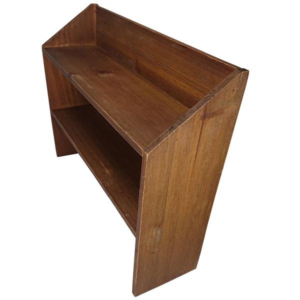 棚 木製 ラック 2段 幅35×奥行10×高さ28cm 小物収納 木製 棚 飾り棚 コンパクト シェルフ 収納シェルフ 天然木 置き型 収納ラック オブジェ インテリア 飾る |  | 01