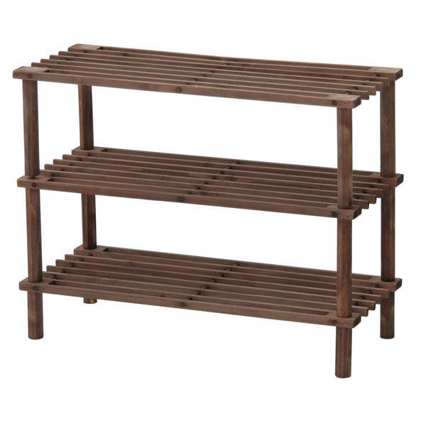 ラック 棚 木製 収納 収納棚 オープンラック シェルフ おしゃれ オープンシェルフ 多目的ラック シューズスタンド 花台 シューズラック 3段タイプ |  | 02