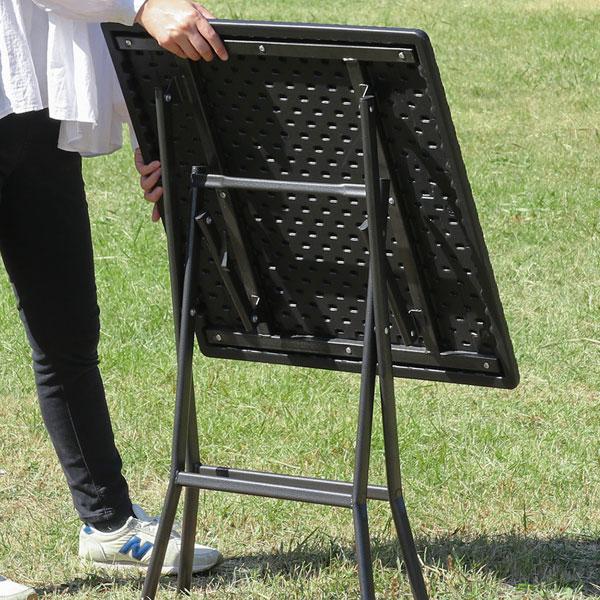 ガーデン テーブルチェアー 3点セット 折り畳み ガーデンテーブルセット ガーデンセット 折りたたみ ガーデンパラソル チェア ガーデン椅子 ブラック |  | 05