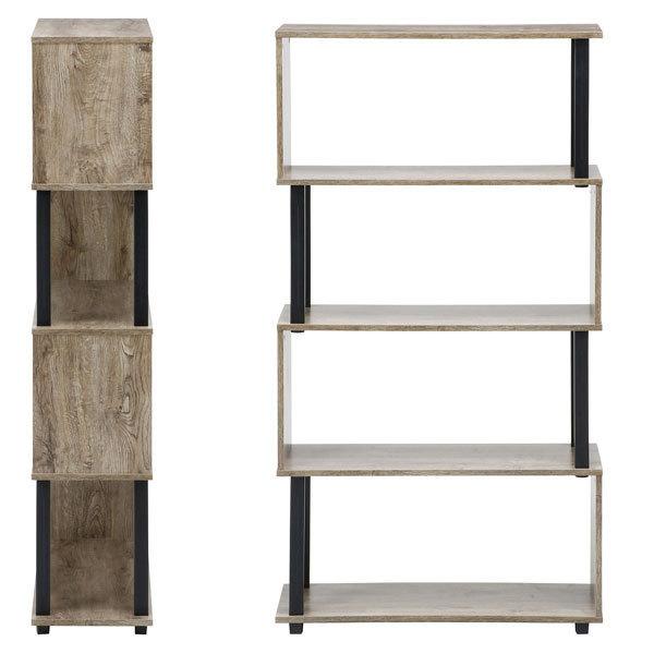 S型 ディスプレイラック 4段 おしゃれ ラック オープンラック 収納家具 見せる収納 間仕切り 本棚 フリーラック 収納ボックス リビング収納 シェルフ 棚 |  | 02