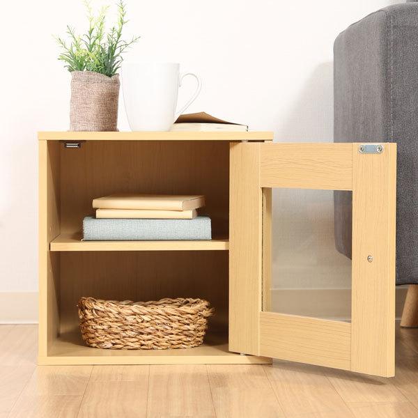 ガラス扉付 キューブボックス ボックス収納 シェルフ ラック カラーボックス 2段 ユニットボックス 収納ボックス おしゃれ 新生活 |  | 01