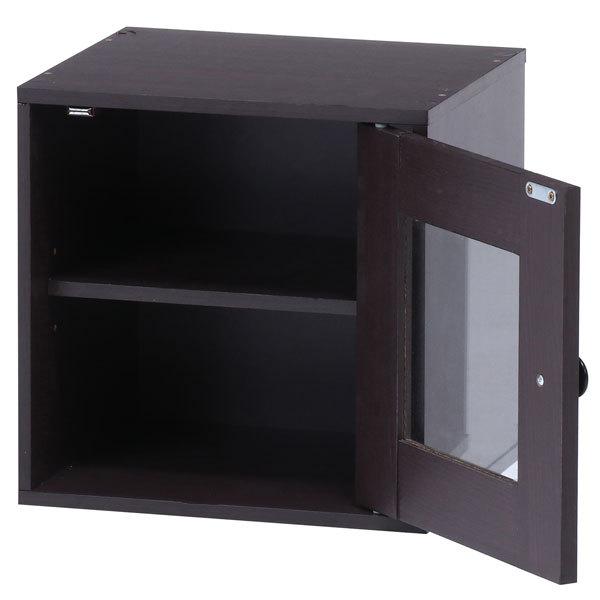 ガラス扉付 キューブボックス ボックス収納 シェルフ ラック カラーボックス 2段 ユニットボックス 収納ボックス おしゃれ 新生活 |  | 02