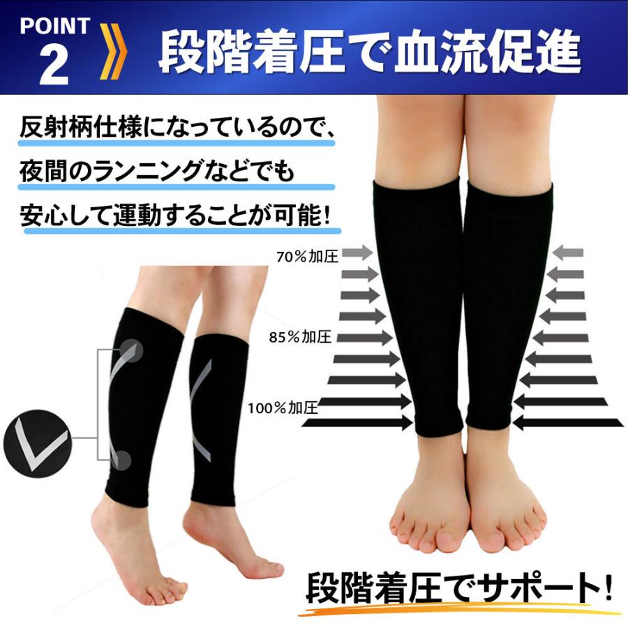 日本に ふくらはぎ サポーター 2枚組 加圧 スポーツ むくみ 疲れ カーフスリーブ 着圧ソックス 男 女 兼用 Materialworldblog Com