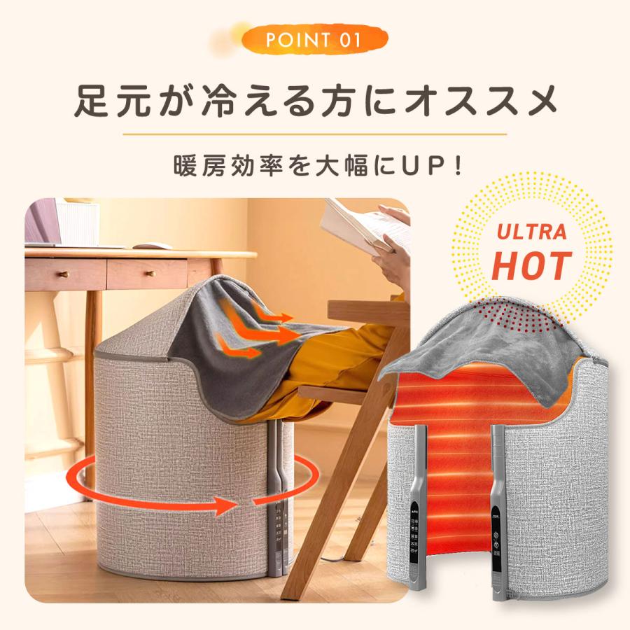 パネルヒーター 足元 デスクヒーター 省エネ ヒーター 遠赤外線 360