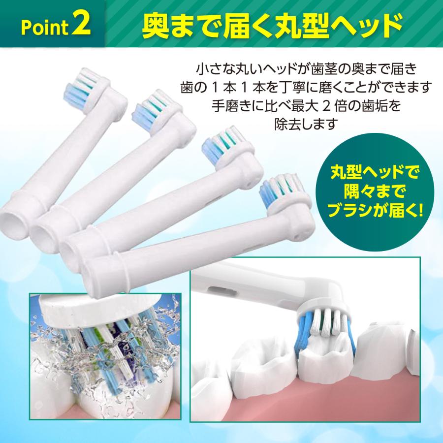 オーラルb 替えブラシ ブラウン 電動歯ブラシ oral b 互換 歯ブラシ 替え 4本 | ジーニアス（オーラルB） | 05
