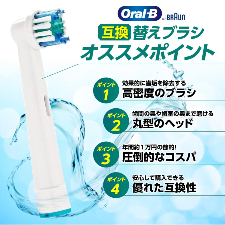 オーラルb 替えブラシ ブラウン 電動歯ブラシ oral b 互換 歯ブラシ  替え 8本セット｜hysweb｜02