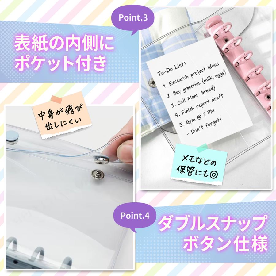 シール帳 リフィル20枚 M5 A7 サイズ 推し活グッズ PVC バインダー