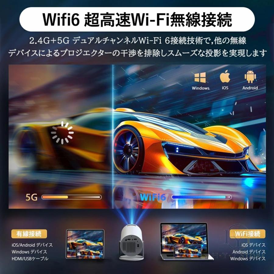 プロジェクター 本体 4K 高画質 家庭用 軽量 小型 自動台形補正 短距離