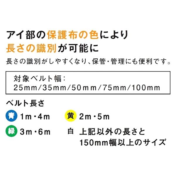 コンドーテック パワースリング KP-1 75mm×3.5m パワースリングベルト JIS3等級 両端アイ形 ベルトスリング運搬｜hyugaya-shop｜04