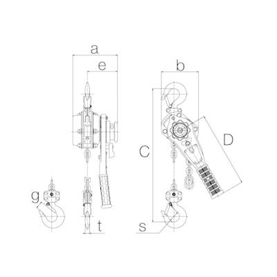 キトー レバーブロック L5形 LB016 1.6t 1600kg_1