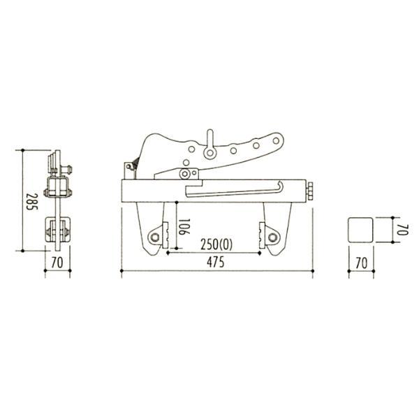 サンキョウトレーディング マルチバイス ワニ1000 2台セット つかみ巾0〜240mm 容量1000kg｜hyugaya-shop｜02