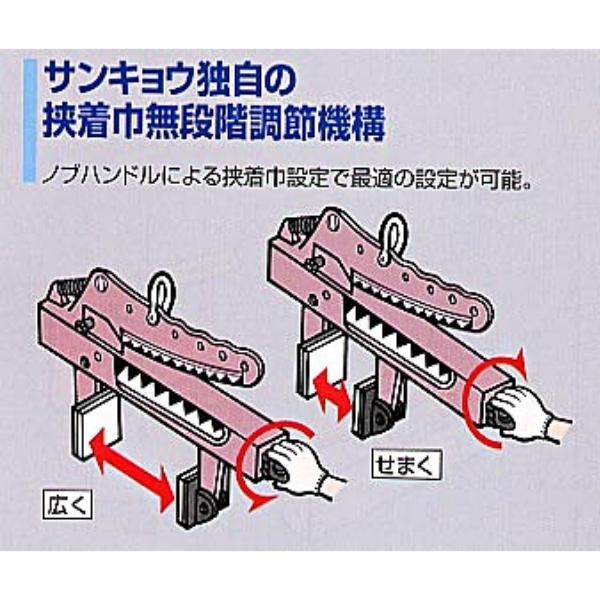 サンキョウトレーディング マルチバイス ワニ1000 2台セット つかみ巾0〜240mm 容量1000kg｜hyugaya-shop｜04