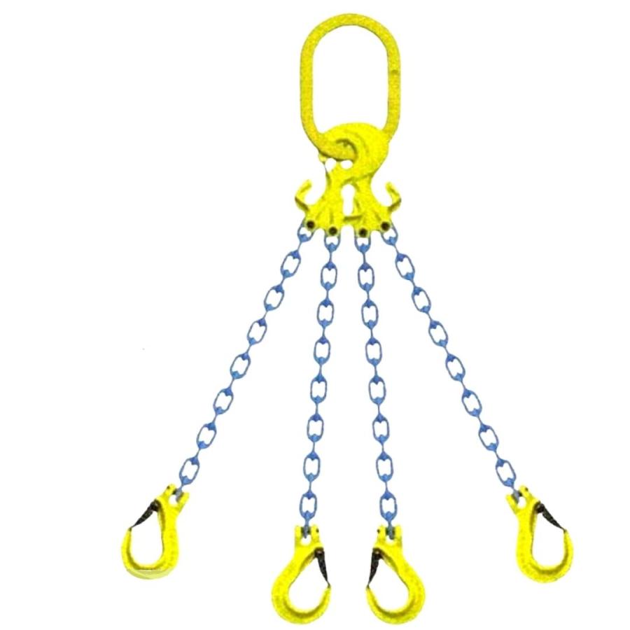 マーテック チェーンスリング 長さ調整機能付 4本吊りセット TG4-EGKNA 6mm×2m 2.8t 2800kg :hyu3100000004138:現場にGO 通販 マーテック チェーンスリングセット(長さ調整機能付) MG2EGKNA10