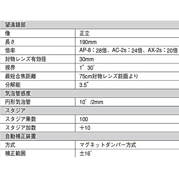 ニコン（Nikon） ニコン・トリンブル オートレベル AC-2s 24倍 (三脚付