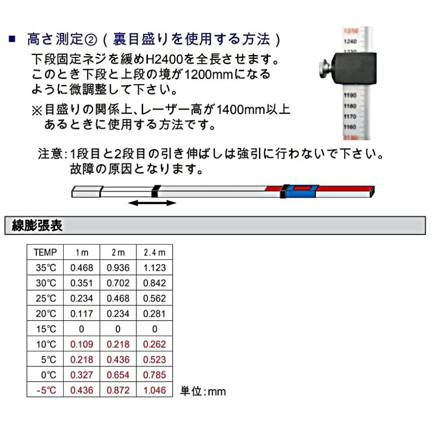 ホーシン 受光器スライド式ミリ棒 H2400 Hoshin : 現場にGO ホーシン 受光器スライド式ミリ棒 H2400 Hoshin : 現場にGO