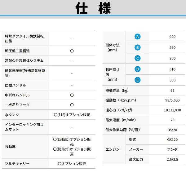 三笠産業 プレートコンパクター MVC-F60H 中折ハンドル型 ガソリン 転