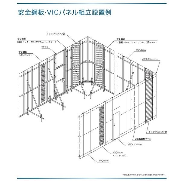 鈴東 亜鉛メッキ 安全鋼板 0.8mm×540mm×3000mm 6穴 仮囲い 建設 資材