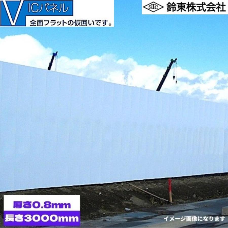 鈴東 VICパネル 0.8mm×500mm×3000mm 仮囲い 鋼板 建設 資材 現場 防音