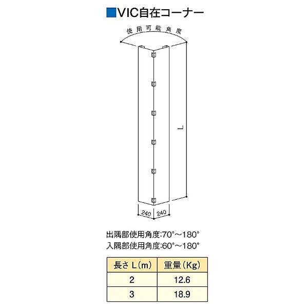 鈴東 VIC自在コーナー 3.0m 1.2mm×(W240mm×240mm)×3000mm別途運賃 仮