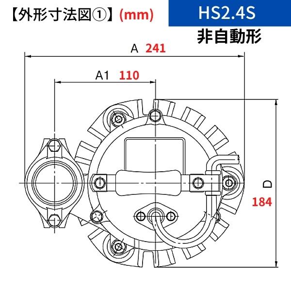 ツルミ 水中ハイスピンポンプ HS2.4S 0.4kW 100V 50Hz/60Hz 非自動形 一般工事排水用｜hyugaya-shop｜09