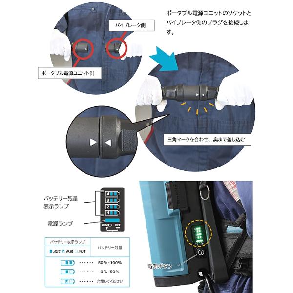 エクセン コードレス高周波バイブレータ バッテリーBL1860B ECV-M EXEN｜hyugaya-shop｜06